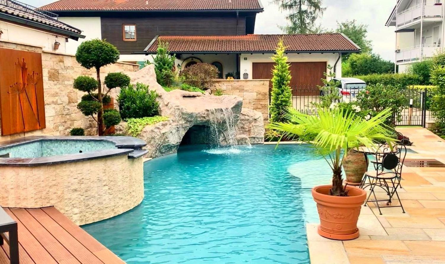 Alpenappartement Traumzeit - Pool / Eigene Terrasse / Garten Bernau am Chiemsee Extérieur photo
